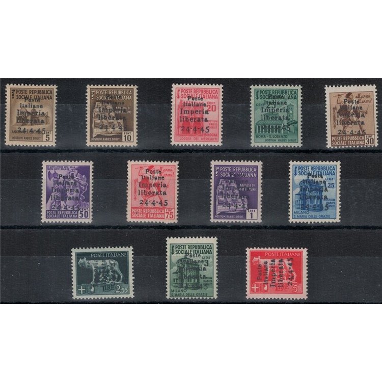 IMPERIA 1945 Monumenti distrutti + Imperiale 12v MNH** ©