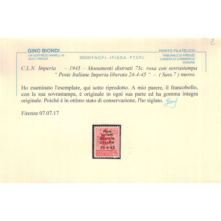 IMPERIA 1945 Monumenti distrutti + Imperiale 12v MNH** ©