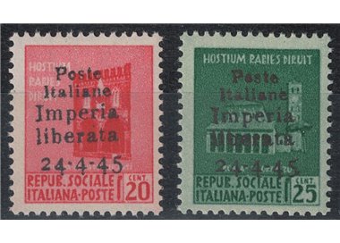 IMPERIA 1945 Monumenti distrutti (non emessi) 2v MNH** ©