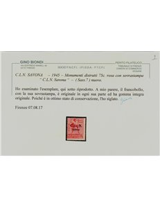 SAVONA 1945 Monumenti distrutti 10v MNH** ©
