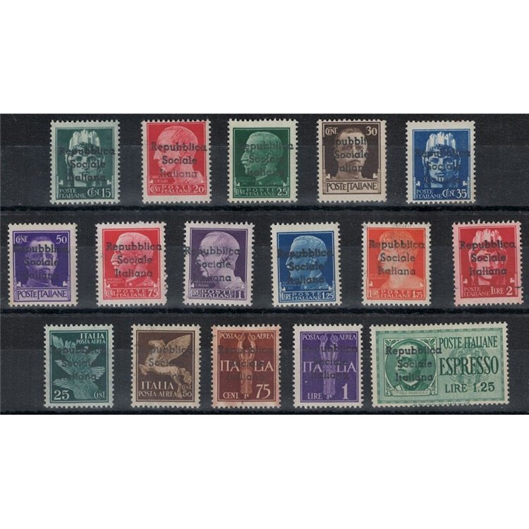 TERAMO 1944 Imperial overprinted 16v MNH** ©