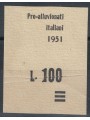 SAN MARINO 1951 Prova di soprastampa £ 100 su 250 Pro alluvionati MNH** ©