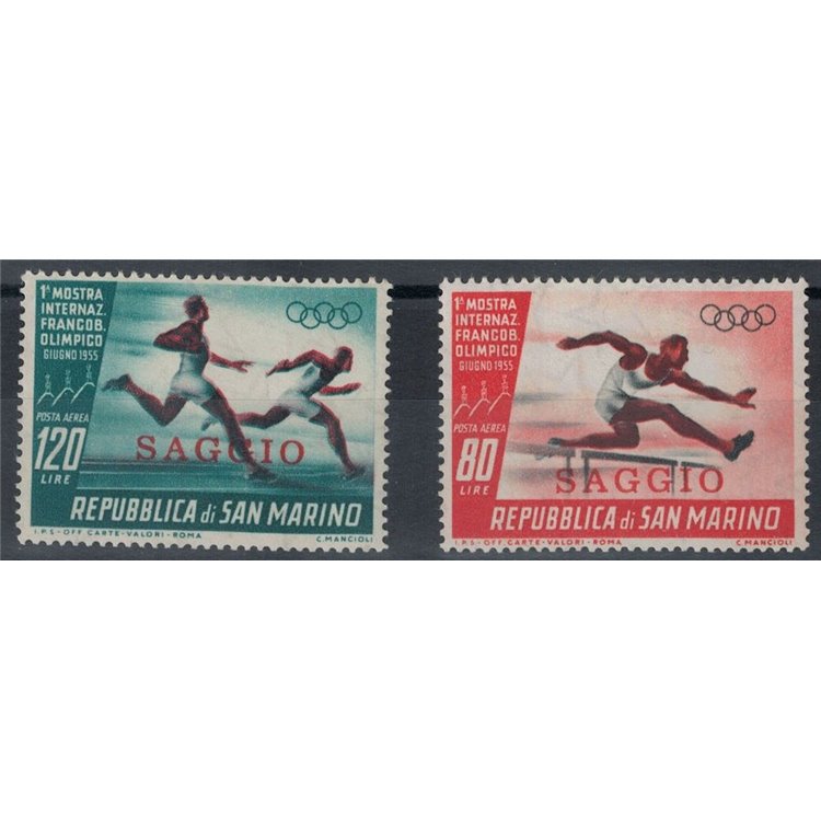 SAN MARINO 1955 Sports Stamp (Example) 2v MNH**