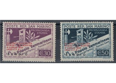 SAN MARINO 1943 Giornata Filatelica (Saggio) 2v MH*