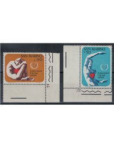 SAN MARINO 1972 Varietà Malattie Cardiovascolari (decalco cuore) 2v MNH** ©