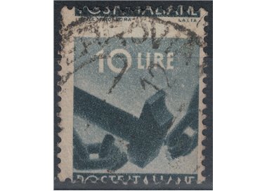 ITALY 1945 Democratic £10 (perforated fort. moved) us ©