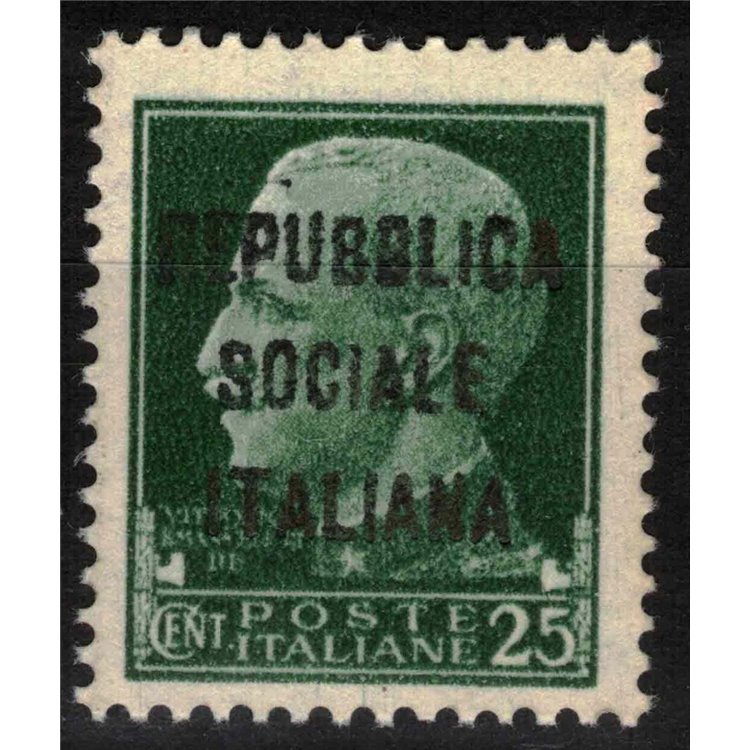 ITALY RSI 1944 Variety 25c Imperial (exchanges overprinted in div. col.) MNH** ©