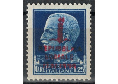 ITALY RSI 1944 Variety 1.25£ Imperial (overprints div. col.) MNH** ©