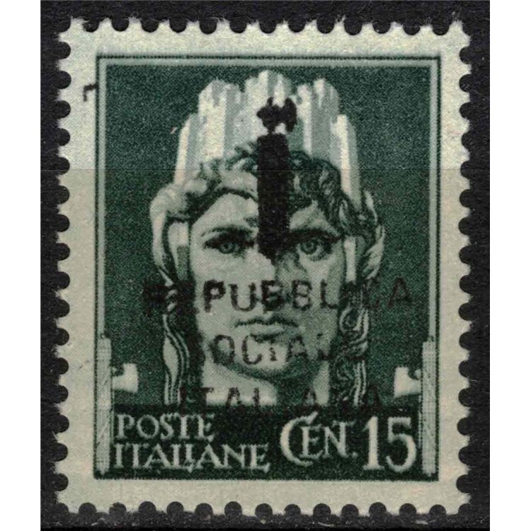 ITALY RSI 1944 Imperial 15c Essay (overlay bundle and text) MNH** ©
