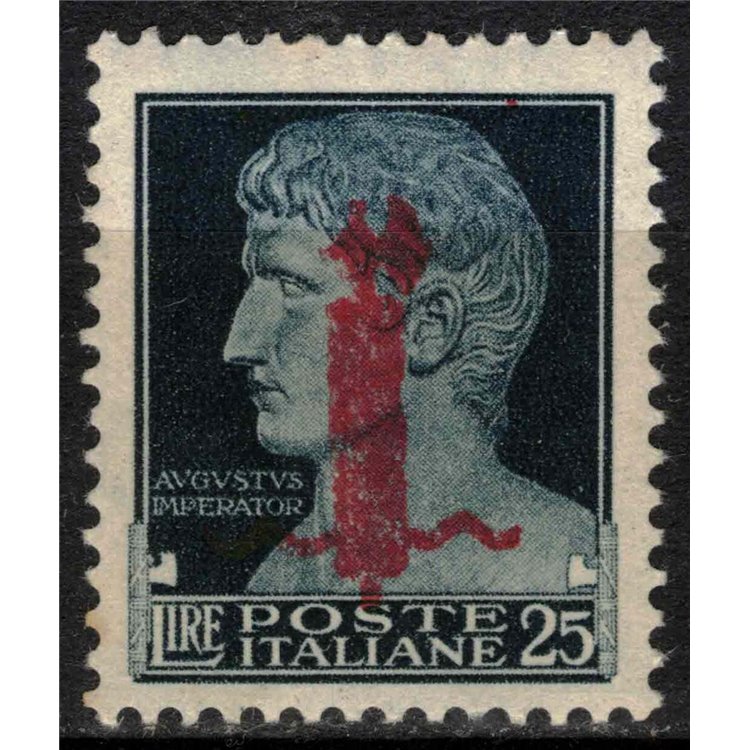 ITALY RSI 1944 25£ Imperial Sample (red fasces overlay) MNH** ©