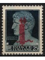 ITALIA RSI 1944 Saggio 25£ Imperiale (soprast. fascio in rosso) MNH** ©