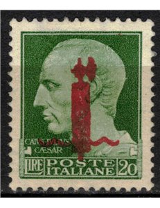 ITALIA RSI 1944 Saggio 20£ Imperiale (soprast. fascio in rosso) MNH** ©