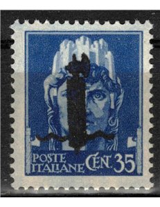 ITALIA RSI 1944 Saggio 35c Imperiale (soprast. fascio in nero) MNH** ©