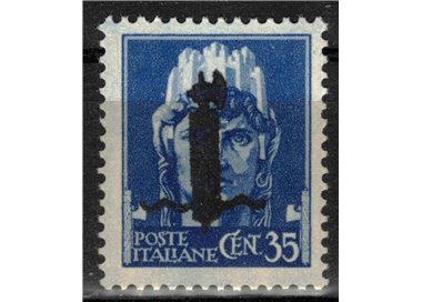 ITALY RSI 1944 Imperial 35c Sample (black bundle overlay) MNH** ©