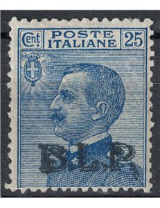 ITALIA REGNO 1922-23 BLP 25c azzurro MH* ©