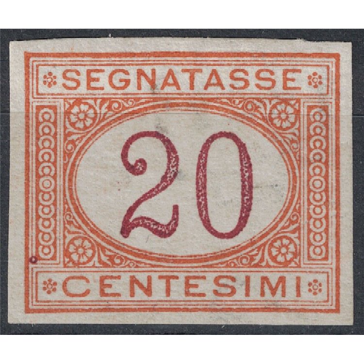 ITALY KINGDOM 1890-94 Variety Postage Due 20c (imperforated) MNH** ©