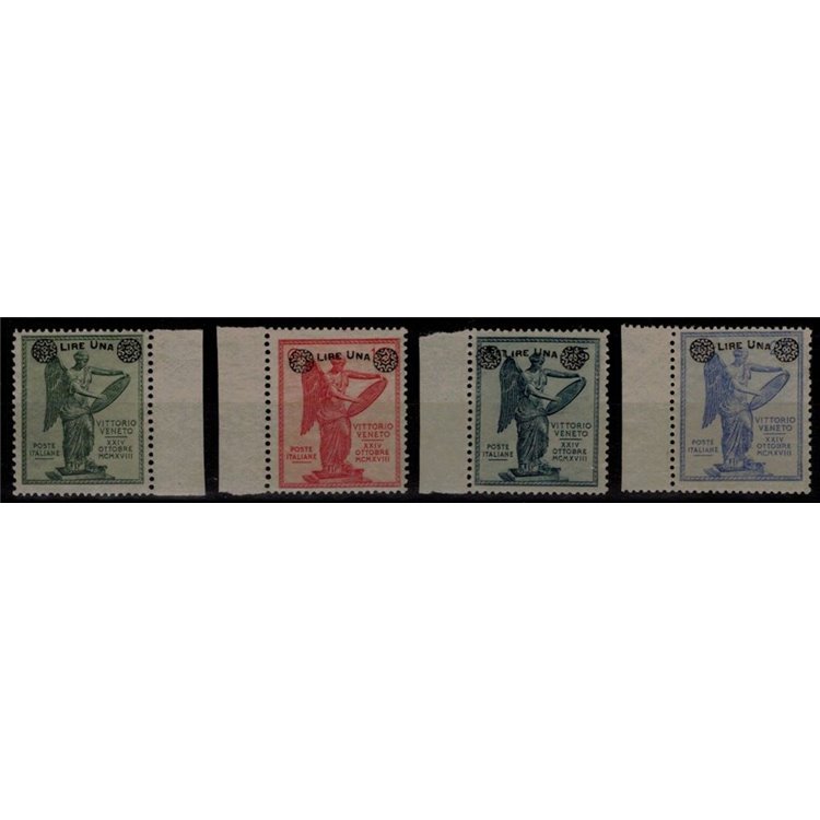 ITALIA REGNO 1924 Vittoria soprastampati (senza filigrana) 4v MNH** ©