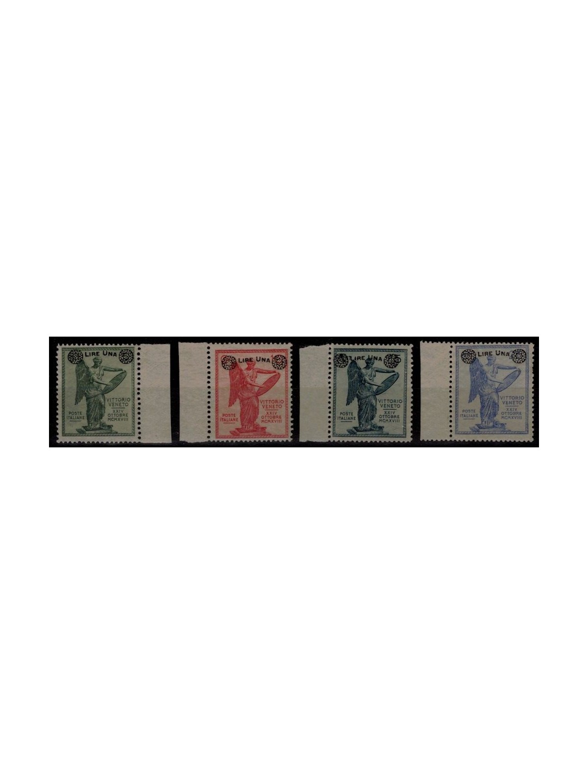 ITALIA REGNO 1924 Vittoria soprastampati (senza filigrana) 4v MNH** ©