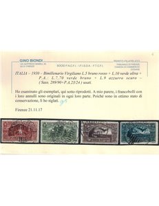 ITALIA REGNO 1930 Bimillenario Virgilio 13v us ©