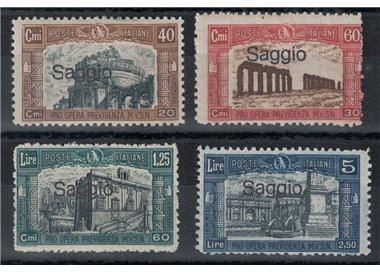 ITALIA REGNO 1926 Milizia I (SAGGIO) 4v MNH**