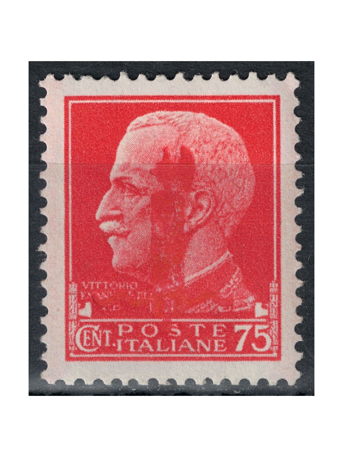 ITALIA RSI 1944 Varietà 75c Imperiale (scambi soprast. fascio) MNH** ©