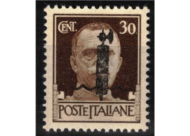 ITALY RSI 1944 Variety 30c Imperial (color error overprint) MNH** ©