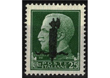 ITALIA RSI 1944 Varietà 25c Imperiale (errore colore soprast. fascio) MNH** ©