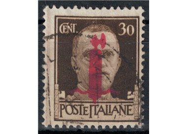ITALIA RSI 1944 Imperiale 30c Firenze (soprast. carminio lillaceo) us ©