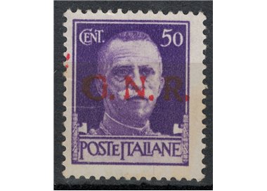 ITALIA RSI 1944 Varietà 50c Imperiale GNR (errore colore soprast.) MNH** ©