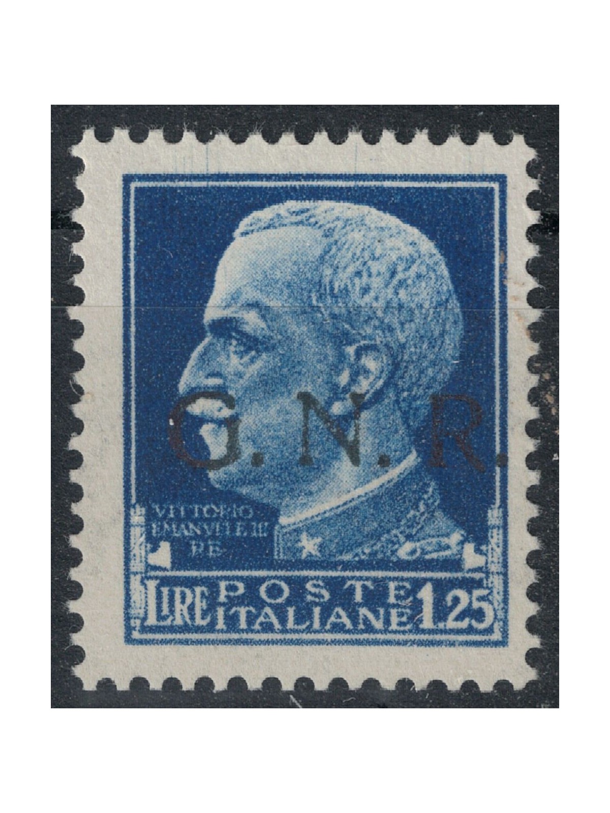 ITALIA RSI 1944 Varietà 1,25£ Imperiale GNR (errore colore soprast.) MNH** ©