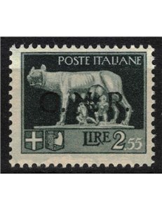 ITALY RSI 1944 Variety 2.55£ Imperial GNR (color error overprint) MNH** ©