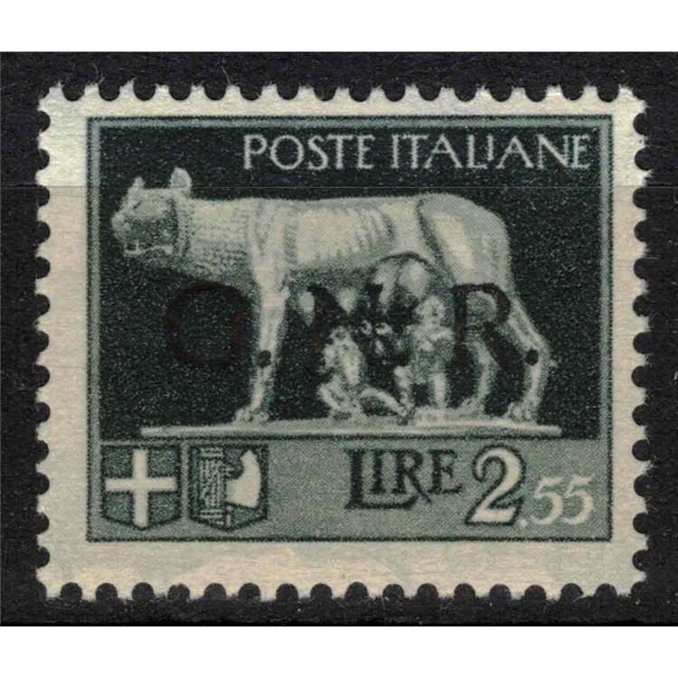 ITALIA RSI 1944 Varietà 2,55£ Imperiale GNR (errore colore soprast.) MNH** ©