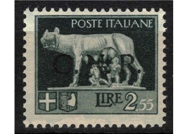 ITALY RSI 1944 Variety 2.55£ Imperial GNR (color error overprint) MNH** ©