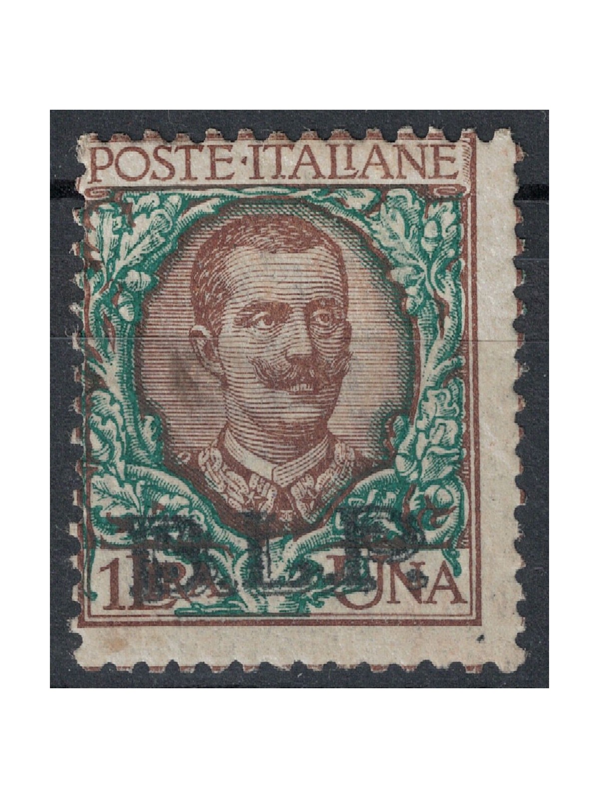ITALY KINGDOM 1922-23 BLP 1£ brown and green MH* ©