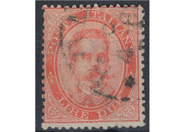 ITALIA REGNO 1879 Umberto I £2 vermiglio us ©