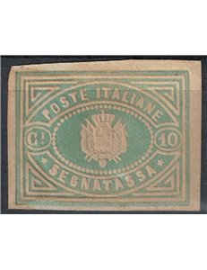 ITALY KINGDOM 1864 Essay Joseph King 10c green (Postage Due) MNG ©