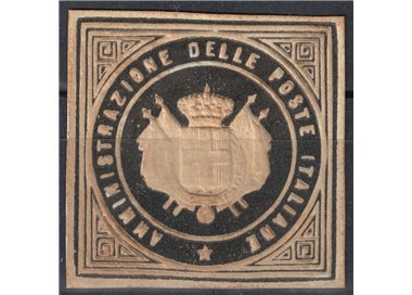 ITALIA REGNO 1864 Saggio Giuseppe Re (Ristampa) Stemma Sabaudo MNG ©