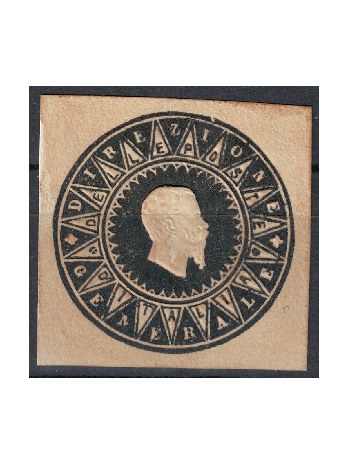 ITALIA REGNO 1864 Saggio Giuseppe Re (Ristampa) Effigie Vitt. Em. II MNG ©