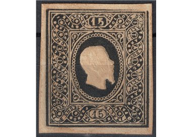 ITALY KINGDOM 1864 Essay Joseph King (Reprint) 15c black MNG ©