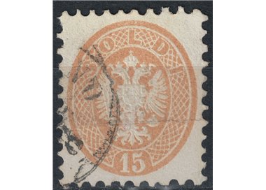 REGNO LOMBARDO VENETO 1863-65 Aquila bicipite 15s bruno dent. 9½ us ©