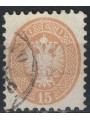 LOMBARDY-VENETIAN KINGDOM 1863-65 Double-headed eagle 15s brown dent. 9½ us ©