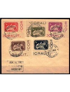 ITALIA LUOGOTENENZA 1945 Servizi Privati (CORALIT) 5v us ©