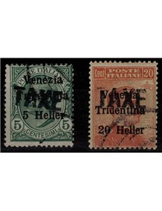 TRENTINO (BZ3) 1918-19 Venezia Tridentina soprast. TAXE 2v us ©