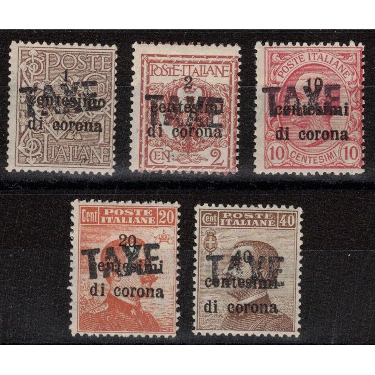 TRENTINO (BZ3) 1918-19 Trento e Trieste soprast. TAXE 5v MNH** ©