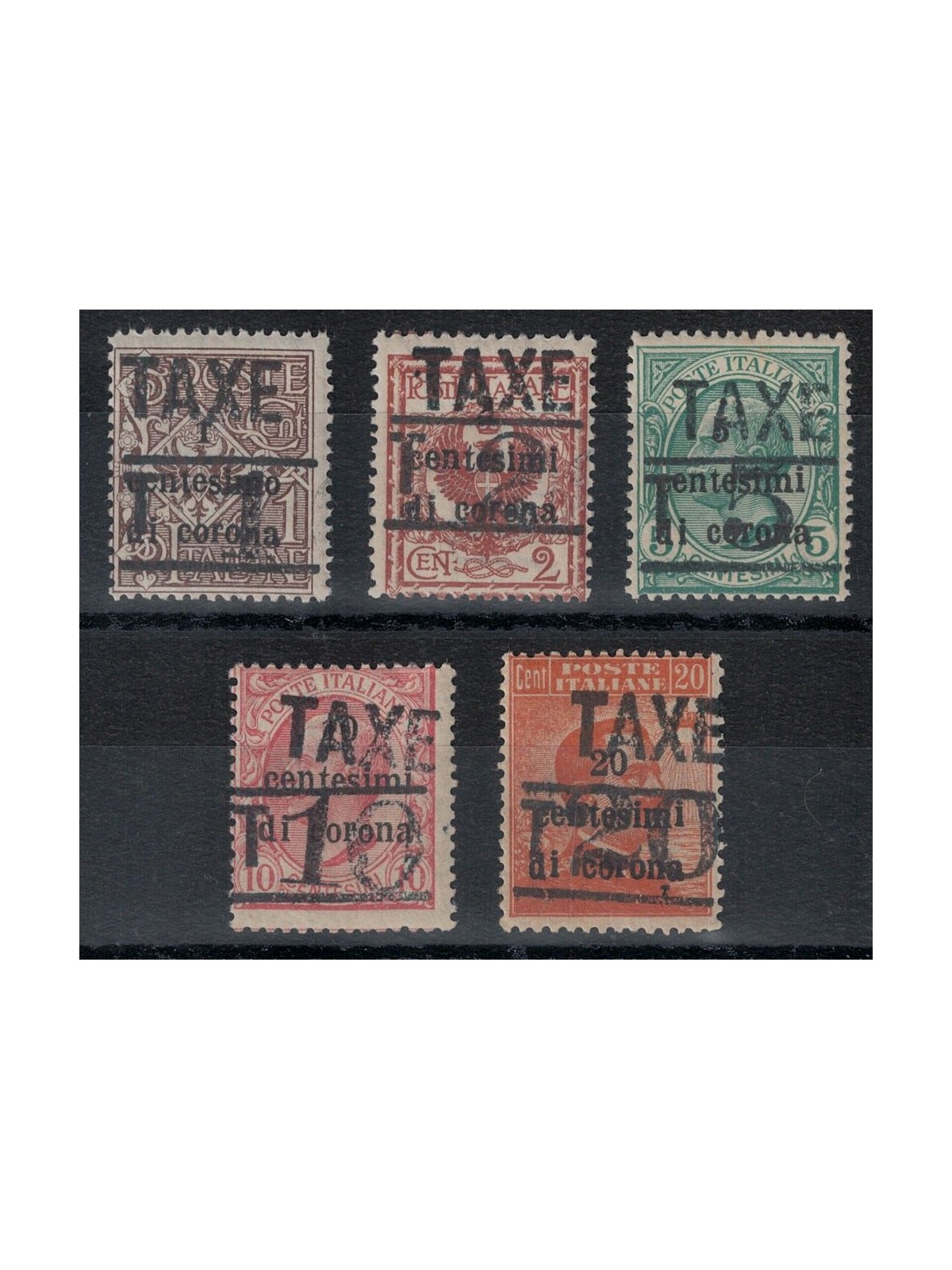 TRENTINO (BZ3) 1918-19 Trento and Trieste (TAXE + T with number) 5v MNH** ©