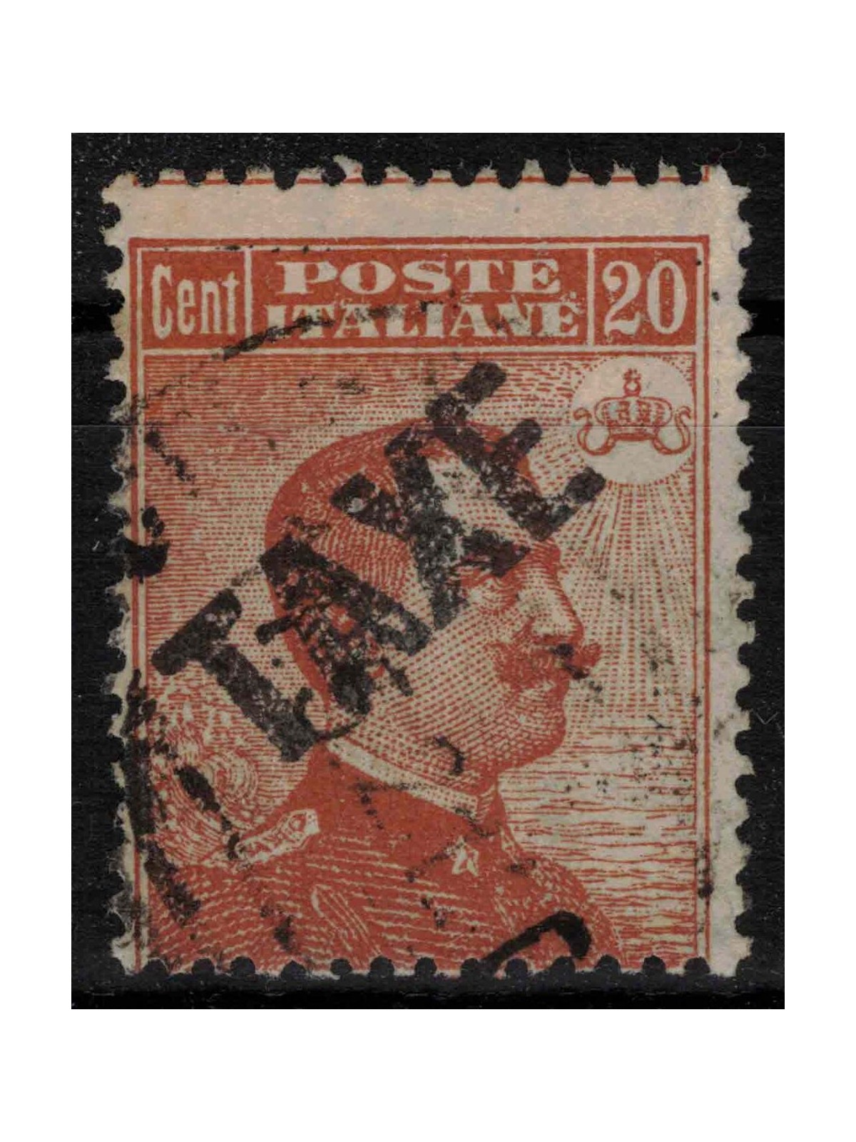 TRENTINO (BZ3) 1918-19 Michetti 20c arancio (TAXE obliqua) us ©