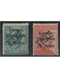TRENTINO (BZ3) 1918-19 Venezia Tridentina (TAXE oblique) 2v MNH** ©
