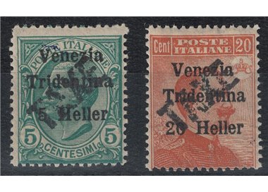 TRENTINO (BZ3) 1918-19 Venezia Tridentina (TAXE obliqua) 2v MNH** ©