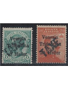 TRENTINO (BZ3) 1918-19 Venezia Tridentina (TAXE obliqua) 2v MH* ©