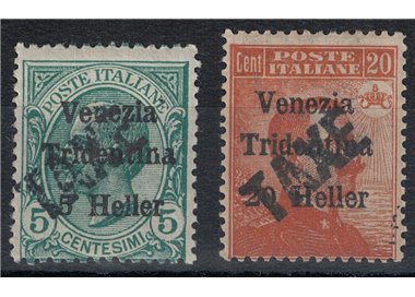 TRENTINO (BZ3) 1918-19 Venezia Tridentina (TAXE oblique) 2v MH* ©